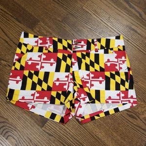Maryland State flag pattern shorts